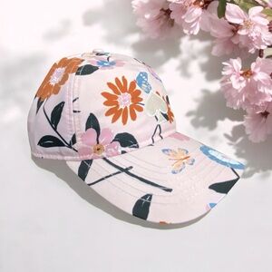 Kate Spade Floral Baseball Cap - Pink and Orange